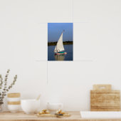 Felucca zeilen langs de Nijl - Aswan, Egypte Poster (Keuken)