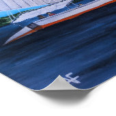 Felucca's op de Nijl Schilderij van Alfred Fox Poster (Hoek)
