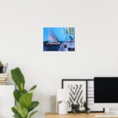 Felucca's op de Nijl Schilderij van Alfred Fox Poster (Thuiskantoor)
