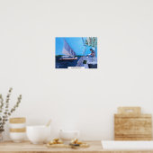 Feluccas op de Nijl Schilderij van Alfred Fox Poster (Keuken)