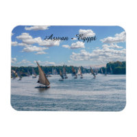 Feluccas varen langs de Nijl - Aswan, Egypte
