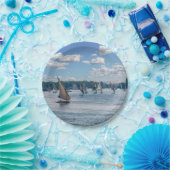 Feluccas varen langs de Nijl - Aswan, Egypte Papieren Bordje (Feest)