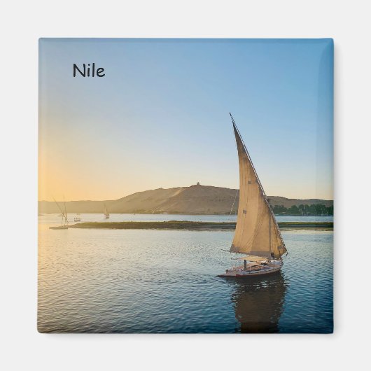 Felukka op de Nijl in Aswan Magneet (Voorkant)