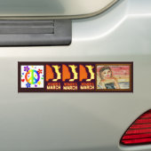 Fem bumbersticker, vrouwenmars, plus - bumpersticker (Op auto)