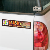 Fem bumbersticker, vrouwenmars, plus - bumpersticker (Op Truck)