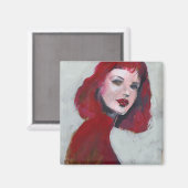 Fem Portrait - Rood Magneet (Voorkant / Achterkant)