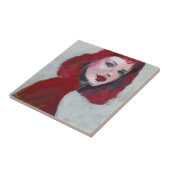 Fem Portrait - Rood Tegeltje (Zijkant)