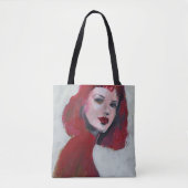 Fem Portrait - Rood Tote Bag (Voorkant)