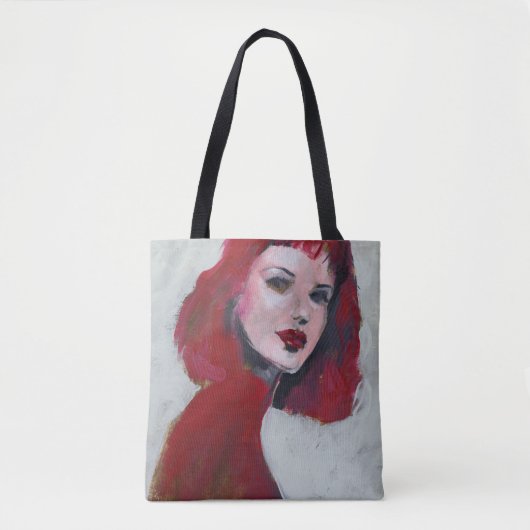 Fem Portrait - Rood Tote Bag (Voorkant)