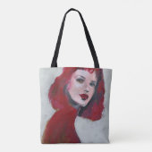 Fem Portrait - Rood Tote Bag (Achterkant)