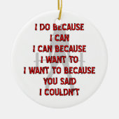 Fem Weightlift dat ik doe omdat je zei dat het nie Keramisch Ornament (Voorkant)