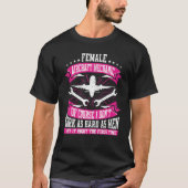 Female Aircraft Mechanic Aviation Mechanic Airplan T-shirt (Voorkant)