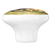 Female and Male Lions under a Tree Keramische Knop (Zijkant)