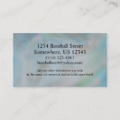 Female Baseball Player - silhouette and baseball Visitekaartje (Achterkant)