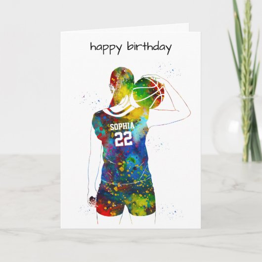 Female Basketball Player Kaart (Voorkant)