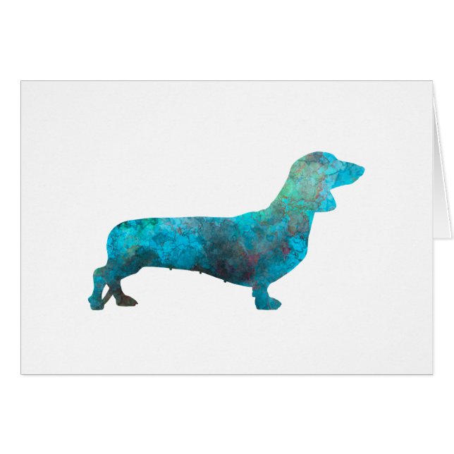 Female Dachshund in watercolor (Voorkant Horizontaal)