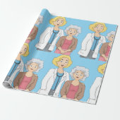 Female Doctor with Senior Woman Patient Cadeaupapier (Uitgerold)
