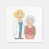 Female Doctor with Senior Woman Patient Servet (Voorkant)