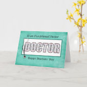 Female Doctors' Day Dedicated Typography Kaart (Gele Bloem)