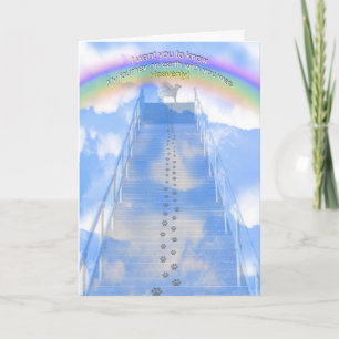 Female Dog Sympathy Card - Stairway to Heaven Feestdagen Kaart