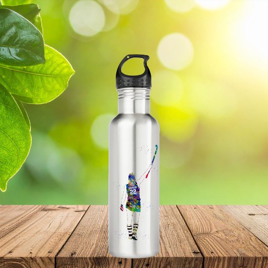 Female Field Hockey Player Waterfles