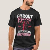 Female Firefighter Fireman Apparel Firefighting fo T-shirt (Voorkant)