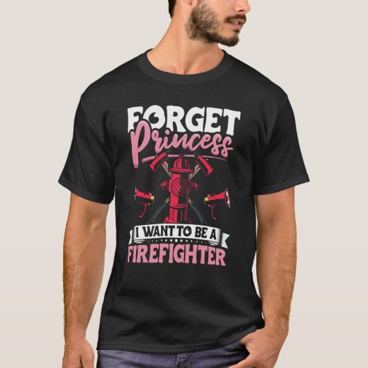 Female Firefighter Fireman Apparel Firefighting fo T-shirt (Voorkant)