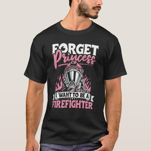 Female Firefighter Fireman Apparel Firefighting fo T-shirt (Voorkant)