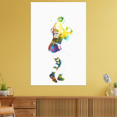 Female Flag Football Player Canvas Afdruk (Insitu (Woonkamer))