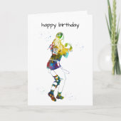 Female Flag Football Player Kaart (Voorkant)