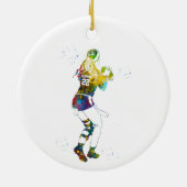 Female Flag Football Player Keramisch Ornament (Achterkant)