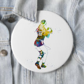 Female Flag Football Player Ronde Button 6,0 Cm (In situ)