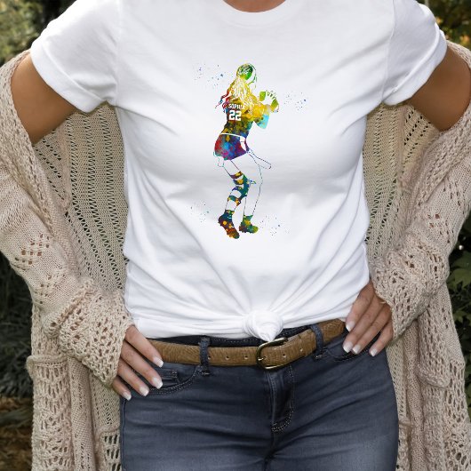 Female Flag Football Player T-shirt