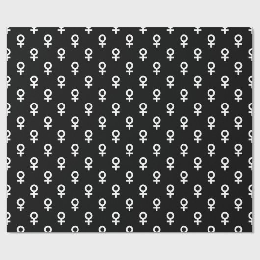 female gender symbol black white cadeaupapier (Vlak)