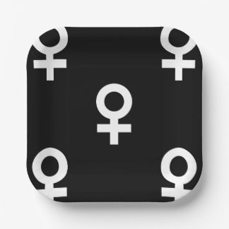 female gender symbol black white papieren bordje