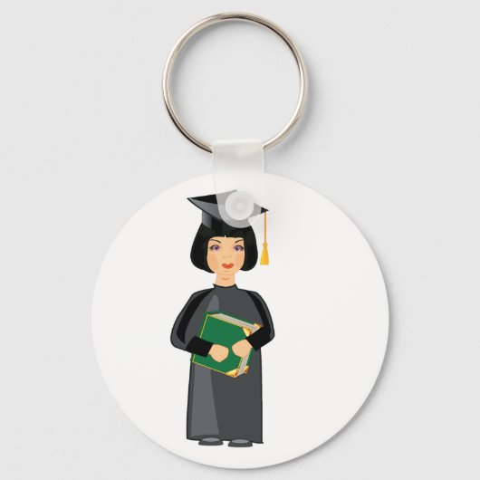 Female Graduate Sleutelhanger (Voorkant)