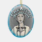 Female Physician Assistant custom name ornament (Rechts)