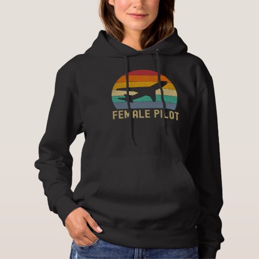 Female Pilot Definition Aviation Hoodie (Voorkant)