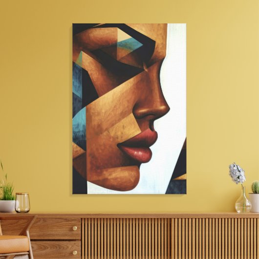 Female Reflection Canvas Afdruk (Insitu (Woonkamer))