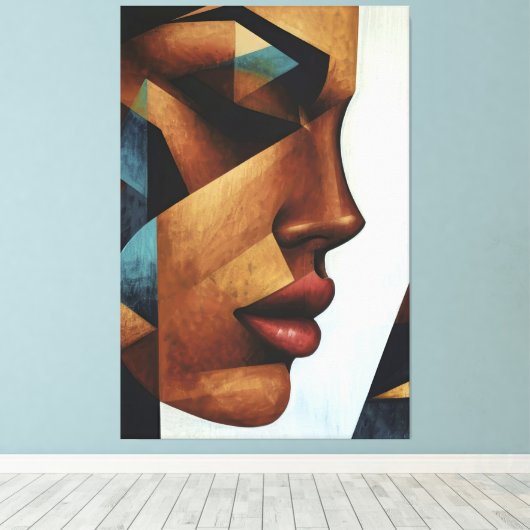 Female Reflection Canvas Afdruk (Insitu (Houten vloer))