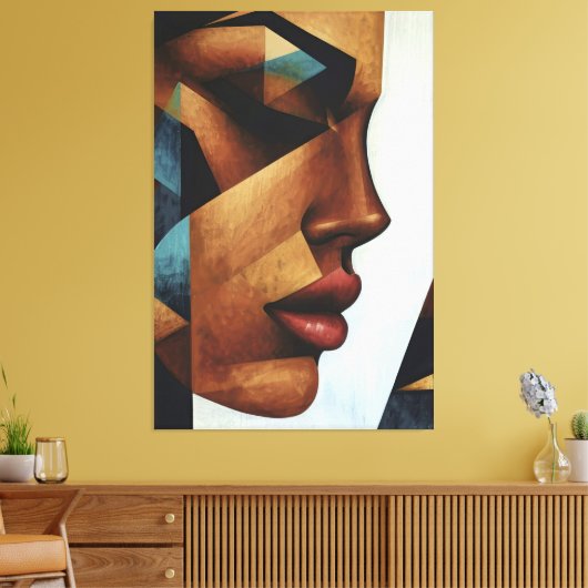 Female Reflection Canvas Afdruk (Insitu (Woonkamer))