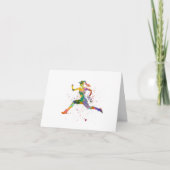 Female runner in watercolor bedankkaart (Voorkant)