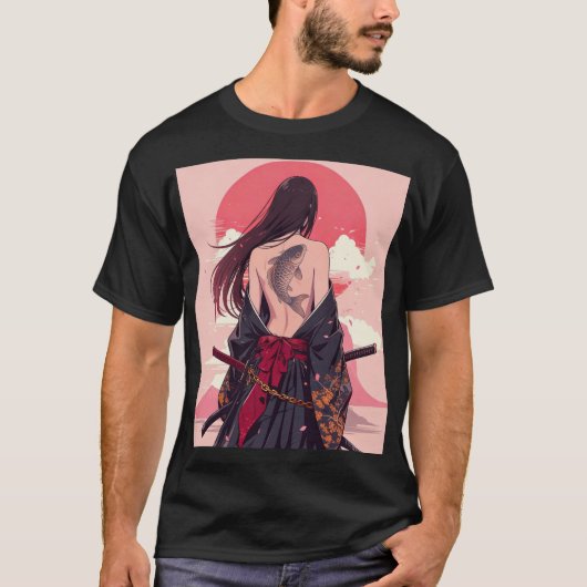 female samurai t-shirt (Voorkant)