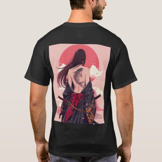 female samurai t-shirt (Achterkant)