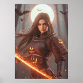 Female Samurai Warrior No.2 – Halloween Edition Poster (Voorkant)