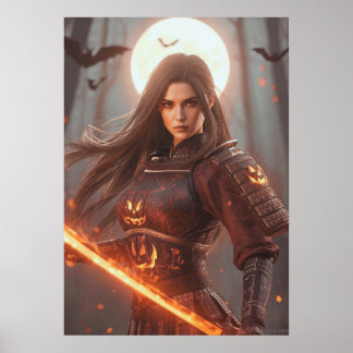Female Samurai Warrior No.2 – Halloween Edition Poster