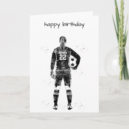 Female Soccer Goalie Kaart (Voorkant)