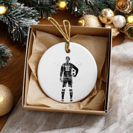Female Soccer Goalie Keramisch Ornament