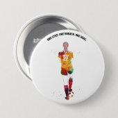 Female Soccer Player Button (Voorkant /achterkant)