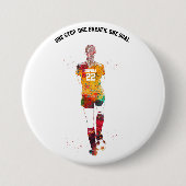 Female Soccer Player Button (Voorkant)